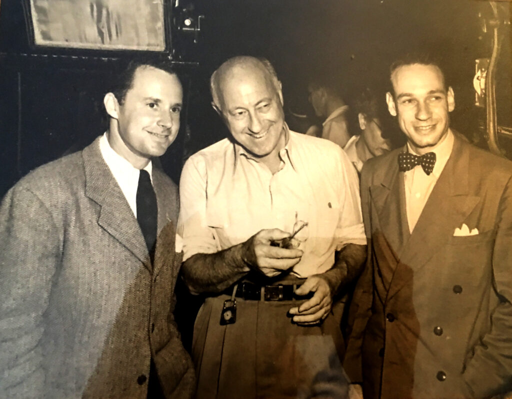 Fred Frank, Cecil B. deMille, Jessie Lasky Jr.